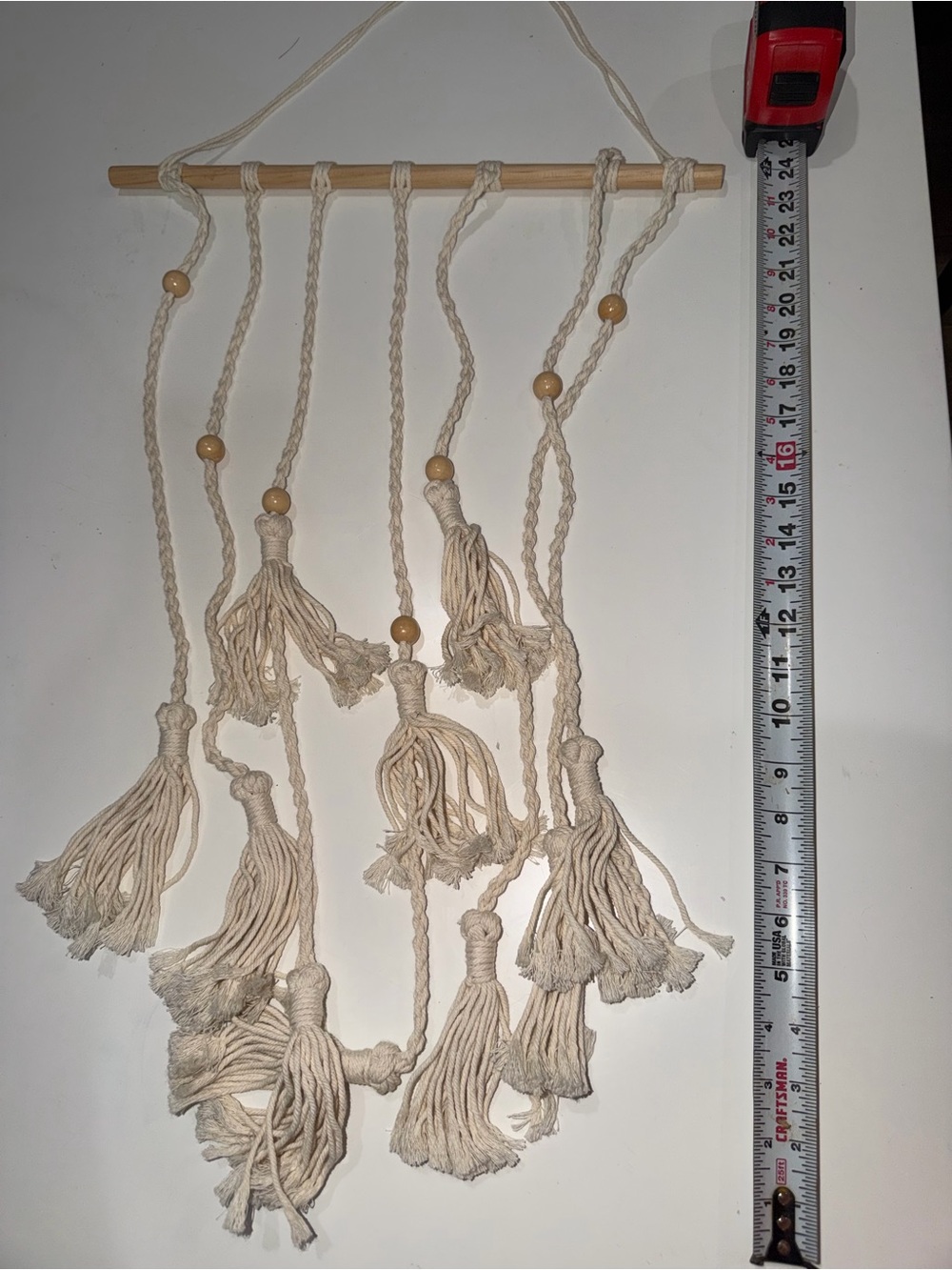 Boho Macramé Wall Hanging in Natural Cream